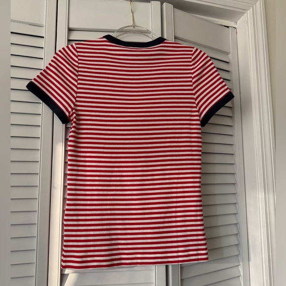 NWT DÔEN Vivi Tee in Rouge Nantucket Stripe, size L - Picture 3 of 8